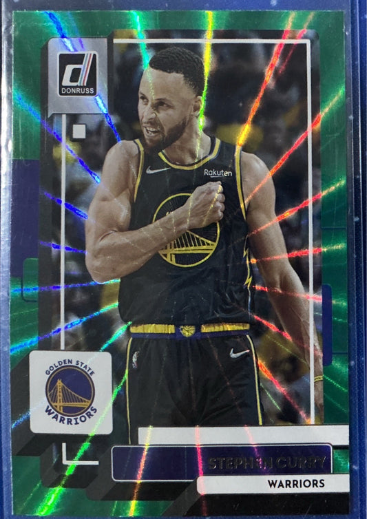 Stephen Curry 2022-23 Donruss Green Laser #116 - Golden State Warriors