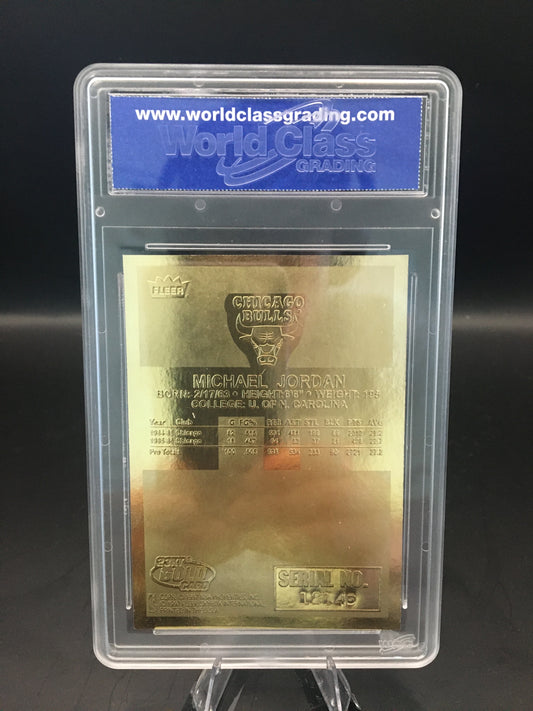 Fleer 1998 23KT Gold Michael Jordan Red Holo Refractor Signature Series WCG 10