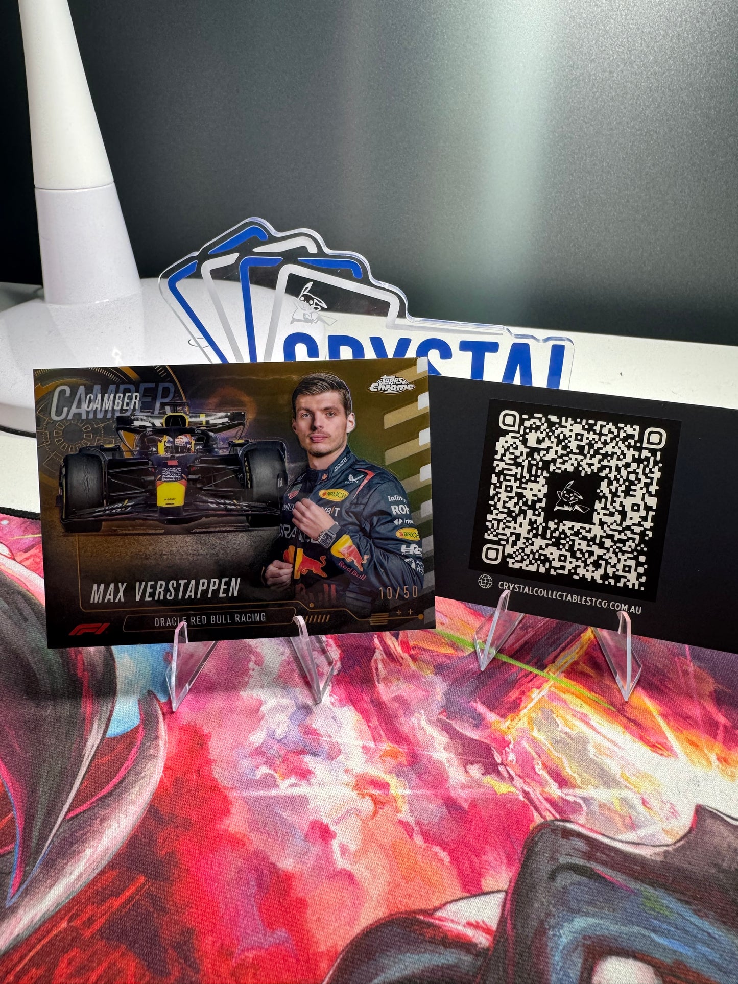 2024 Topps Chrome Sapphire Edition - Max Verstappen #CAM-1 [Gold Logofractor] #10/50