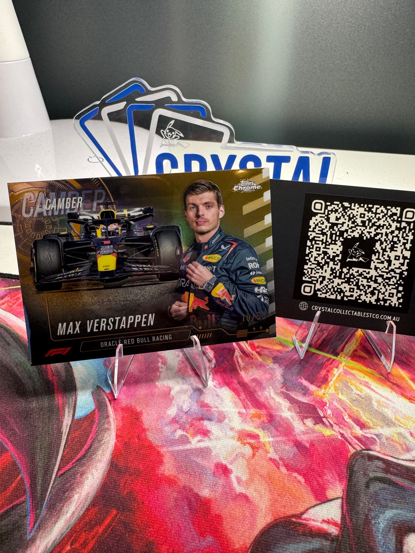 2024 Topps Chrome Sapphire Edition - Max Verstappen #CAM-1 [Gold Logofractor] #10/50