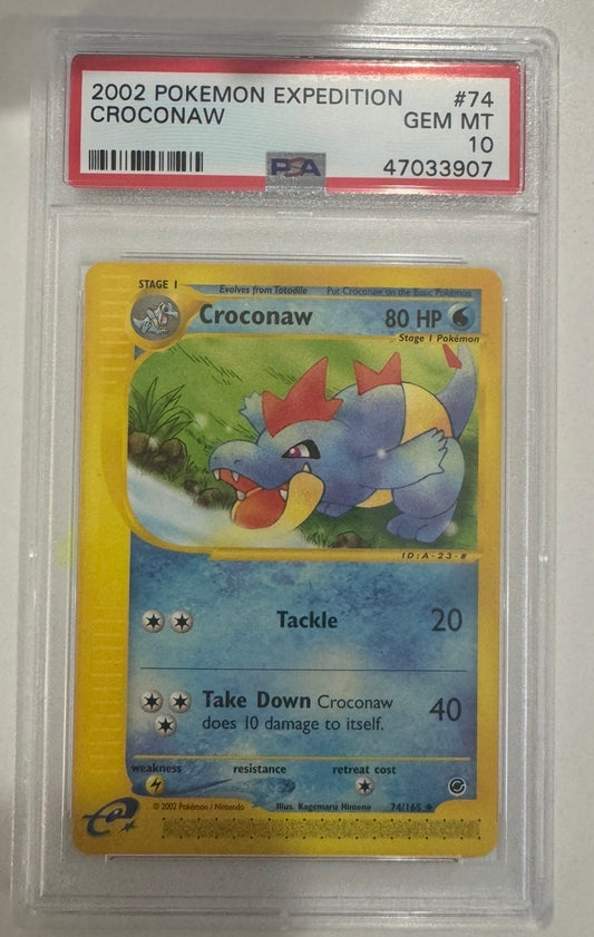 2002 Pokémon Expedition #74 Croconaw PSA 10 GEM MT