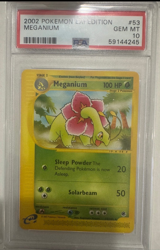 2002 Pokémon Expedition #53 Meganium PSA 10 GEM MT