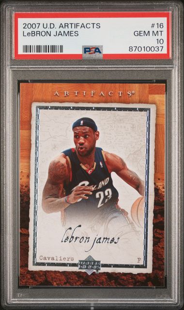 POP 39 2007 UD Artifacts LeBron James #16 PSA 10 GEM MT