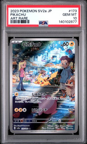 Pikachu Art Rare PSA 10 - 2023 Pokemon SV2a Japanese #173