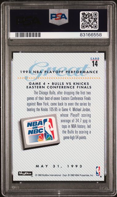1993 Skybox Premium Michael Jordan #14 PSA 10 GEM MT