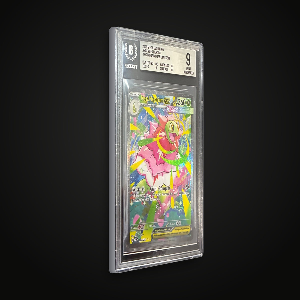 Mega Meganium ex 272/217 Special Illustration Rare — BGS 9 Mint (Ascended Heroes)