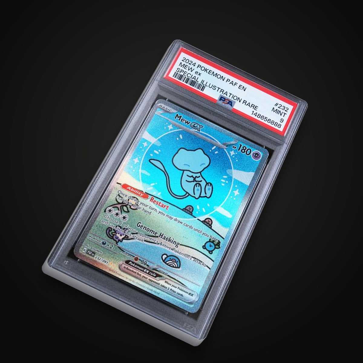 Mew ex 232/091 Special Illustration Rare — PSA 9 Mint (Paldean Fates)