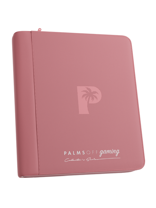 Palms Off Gaming | Collector's Series Top Loader Zip Binder - 4 Pocket - Pink