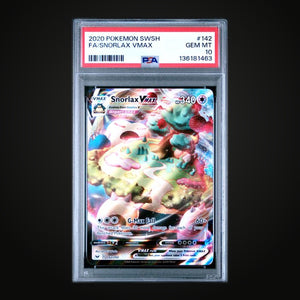 Snorlax VMAX 142/202 Full Art — PSA 10 Gem Mint (Sword & Shield Base Set)