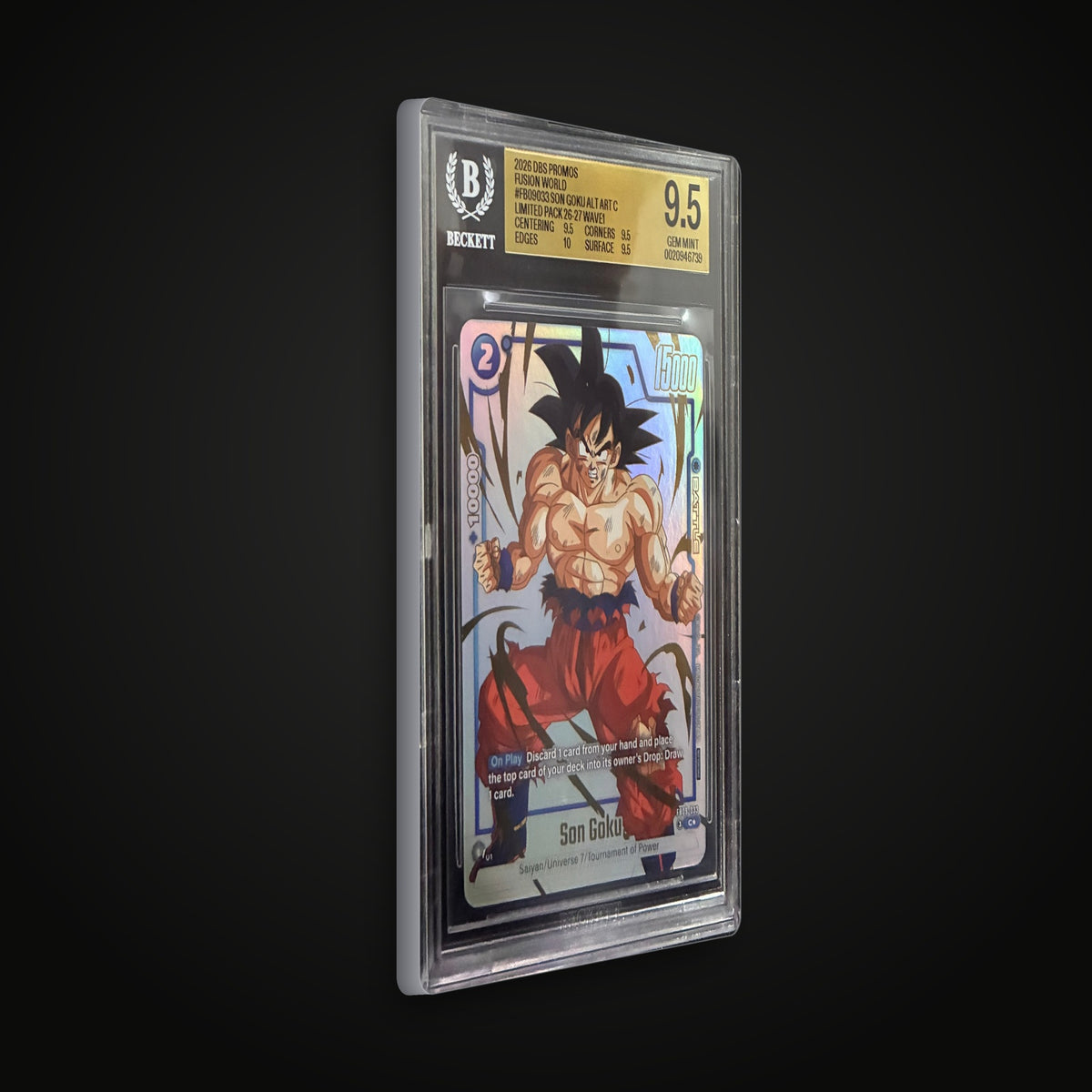 Son Goku Alt Art FB09-033 — BGS 9.5 Gem Mint (Dragon Ball Super Fusion World Limited Pack 26-27 Wave 1 Promo)