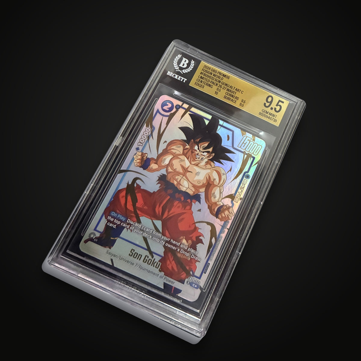 Son Goku Alt Art FB09-033 — BGS 9.5 Gem Mint (Dragon Ball Super Fusion World Limited Pack 26-27 Wave 1 Promo)