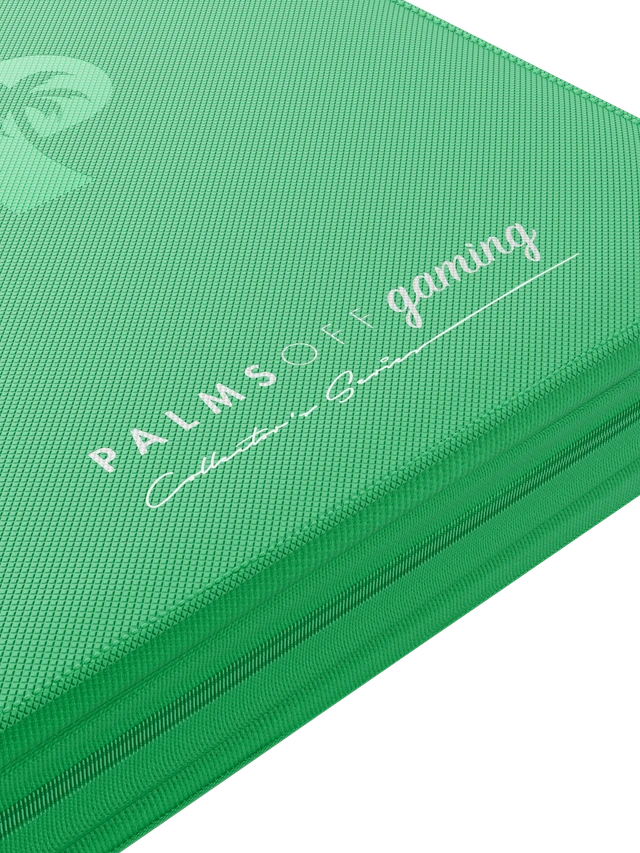Palms Off Gaming | Collector's Series Top Loader Zip Binder - 4 Pocket - Green