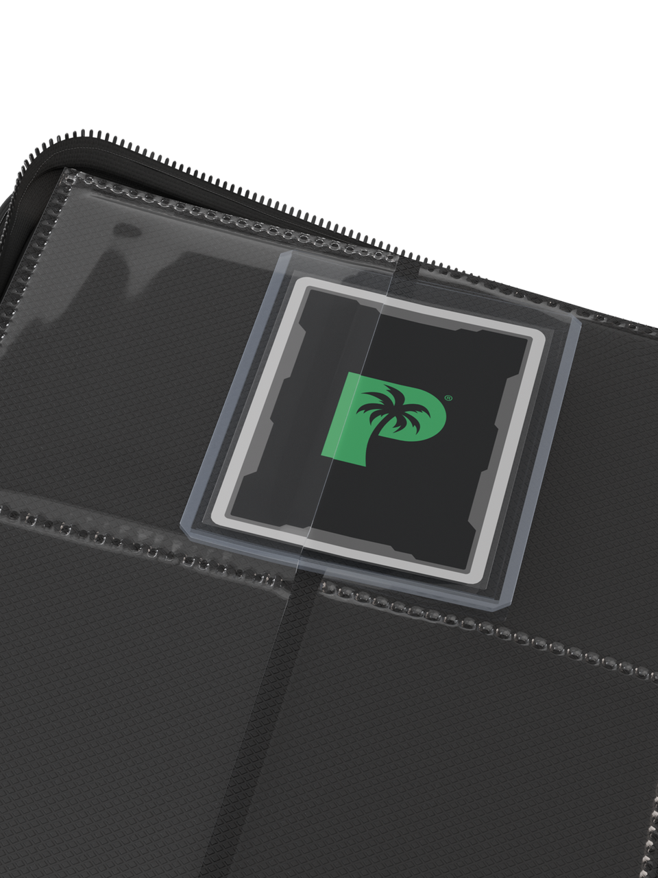 Palms Off Gaming | Collector's Series Top Loader Zip Binder - 4 Pocket - Black