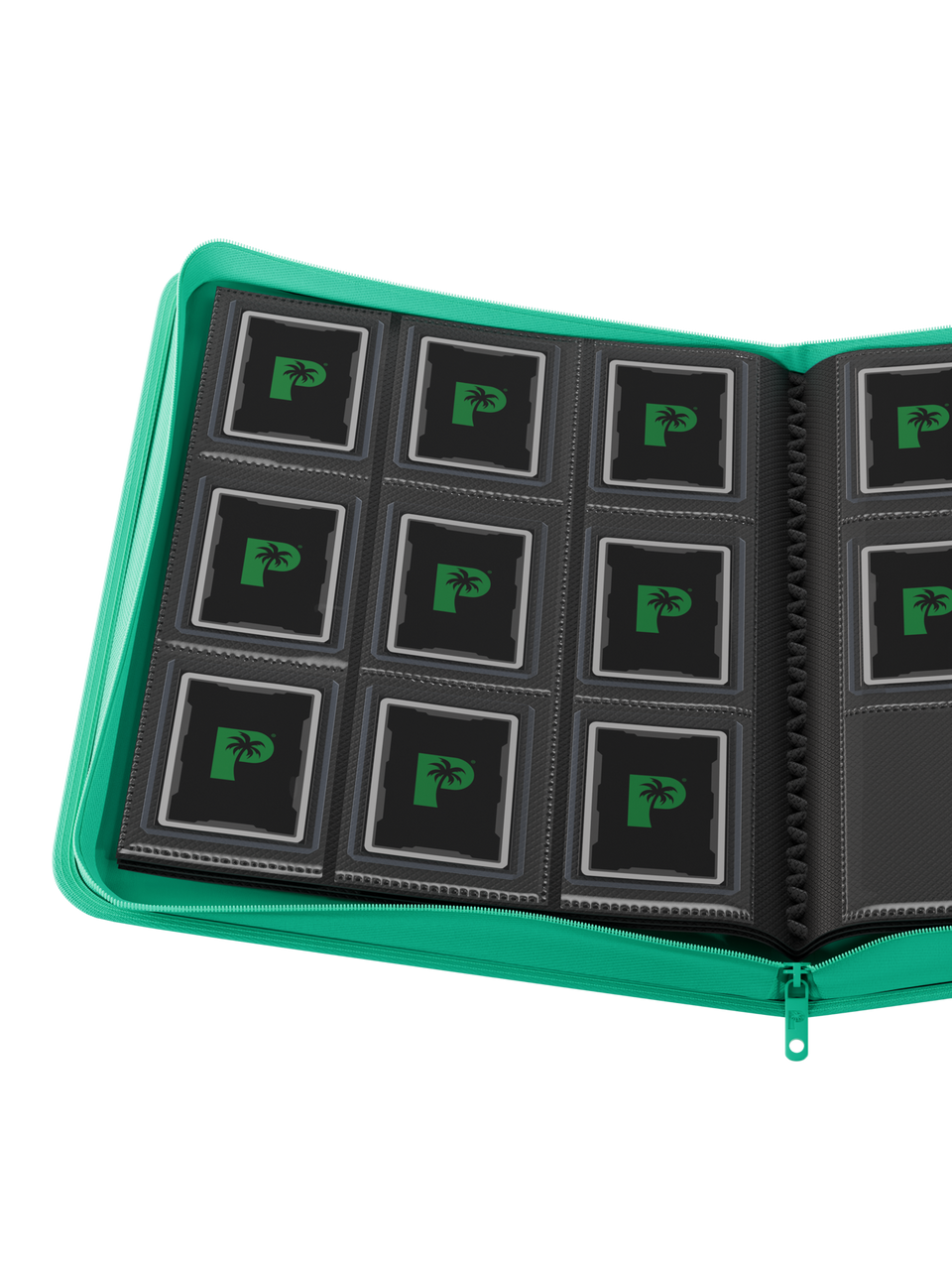 Palms Off Gaming | Collector's Series Top Loader Zip Binder - 9 Pocket - Turquoise