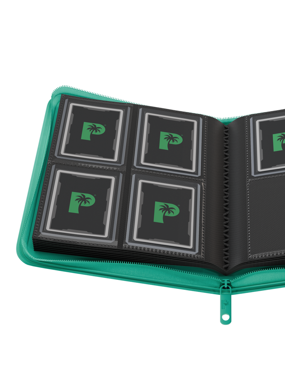 Palms Off Gaming | Collector's Series Top Loader Zip Binder - 4 Pocket - Turquoise