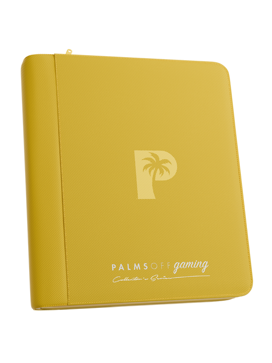 Palms Off Gaming | Collector's Series Top Loader Zip Binder - 4 Pocket - Yellow