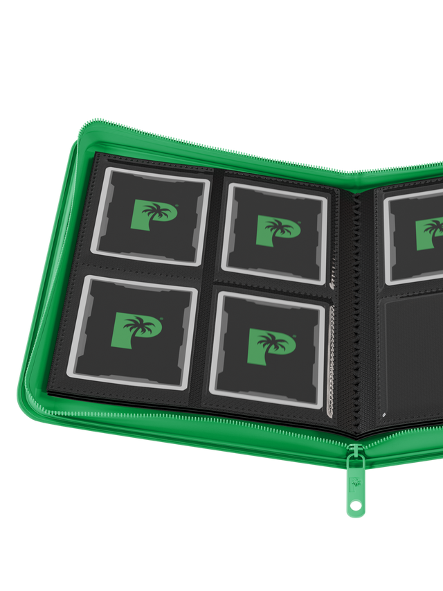 Palms Off Gaming | Collector's Series 4 Pocket Zip Binder - Green