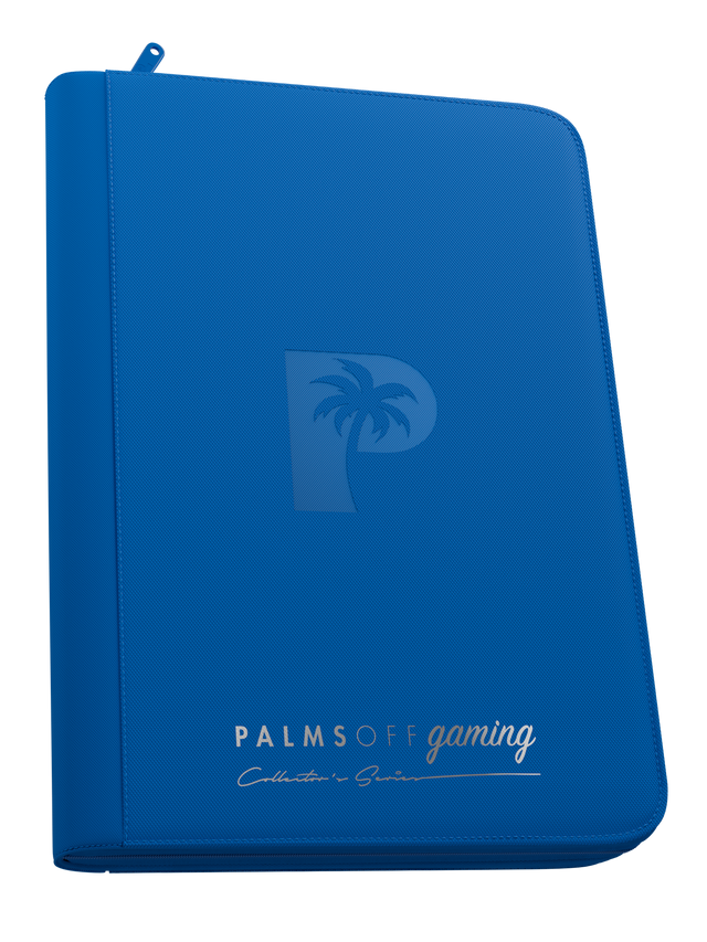 Palms Off Gaming | Collector's Series 9 Pocket Zip Binder | Blue