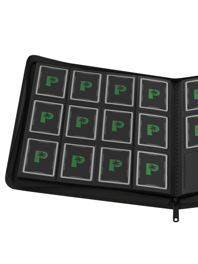 Palms Off Gaming | Collector's Series 12 Pocket Zip Binder | Black