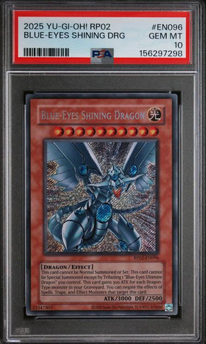 Blue-Eyes Shining Dragon - PSA 10 GEM MT (2025 Yu-Gi-Oh! RP02 #EN096)
