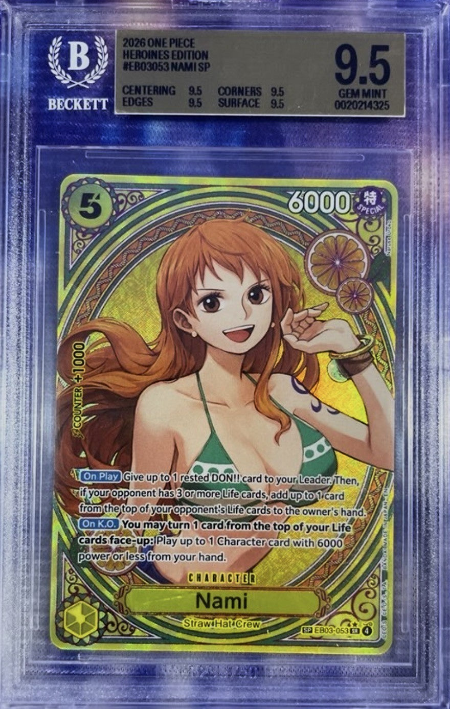 Nami EB03-053 SP BGS 9.5 Gem Mint - 2026 One Piece Heroines Edition