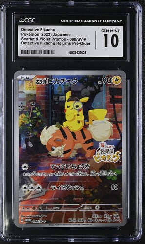 CGC 10 GEM MINT - Detective Pikachu (2023) SVP - Detective Pikachu Returns | Japanese #098