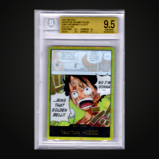 DON!! Card Monkey.D.Luffy Gold Alt Art — BGS 9.5 Gem Mint (One Piece Adventure on KAMI's Island)