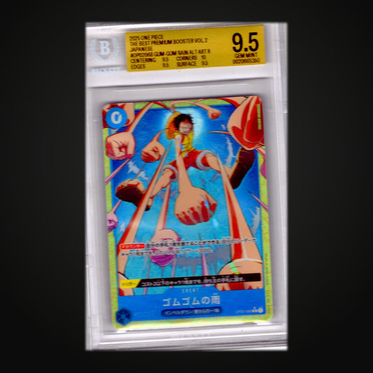 Gum-Gum Rain Alt Art R OP02-068 Japanese — BGS 9.5 Gem Mint (One Piece The Best Premium Booster Vol.2)