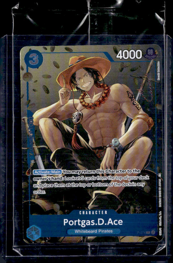 One Piece Card Game Portgas D. Ace - Whitebeard Pirates Character Card 4000 Power