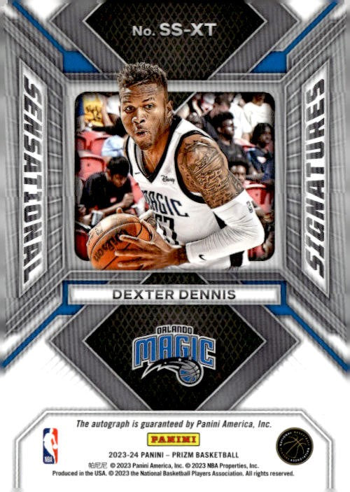 Dexter Dennis 2023-24 Panini Prizm Sensational Signatures RC Auto #SS-XT Orlando Magic
