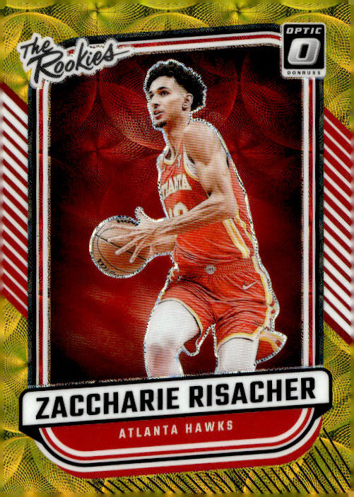 Zaccharie Risacher 2024-25 Panini Donruss Optic Basketball The Rookies #1 Gold Prizm 07/10 - Atlanta Hawks