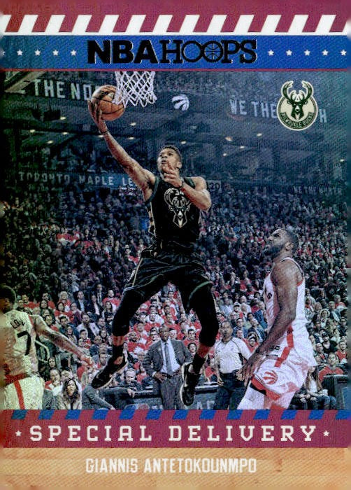 Giannis Antetokounmpo 2017-18 Panini Hoops Special Delivery #10 Milwaukee Bucks