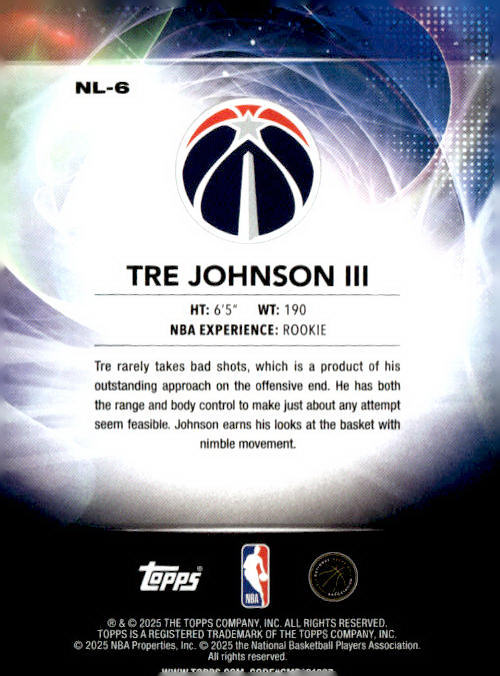 Tre Johnson III - 2025 Topps No Limit Rookie Card NL-6