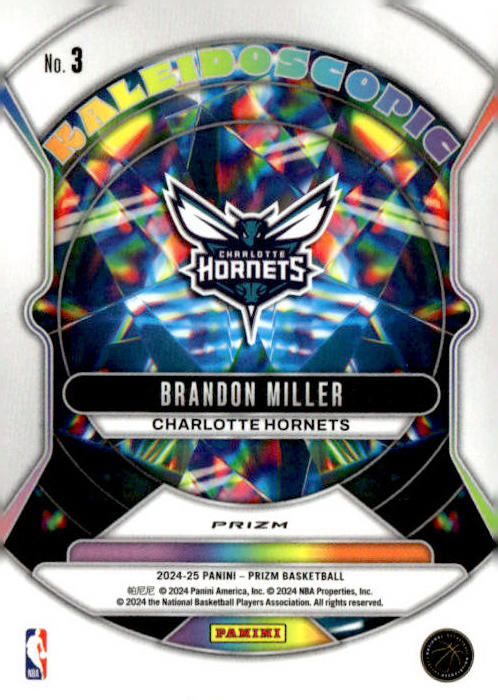 Brandon Miller - 2024-25 Panini Prizm Kaleidoscopic No. 3