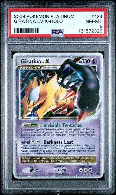 Giratina LV.X #124 Pokemon Platinum Holo PSA 8