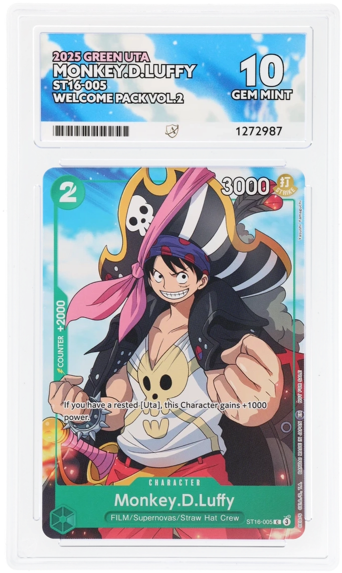 Monkey.D.Luffy ACE 10 Gem Mint - ST16-005 Welcome Pack Vol.2 EN