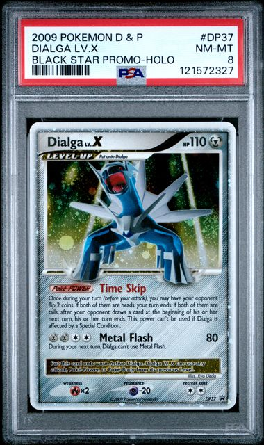 Dialga LV.X #DP37 Black Star Promo-Holo PSA 8