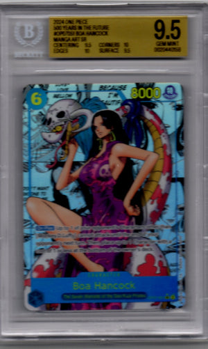 Boa Hancock BGS 9.5 Gem Mint - One Piece TCG 500 Years in the Future Manga Art SP