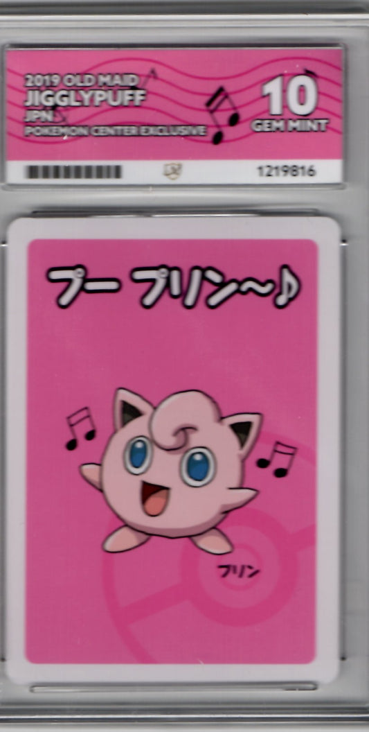 Jigglypuff ACE 10 Gem Mint - Japanese Pokémon Center Exclusive 2019 Old Maid