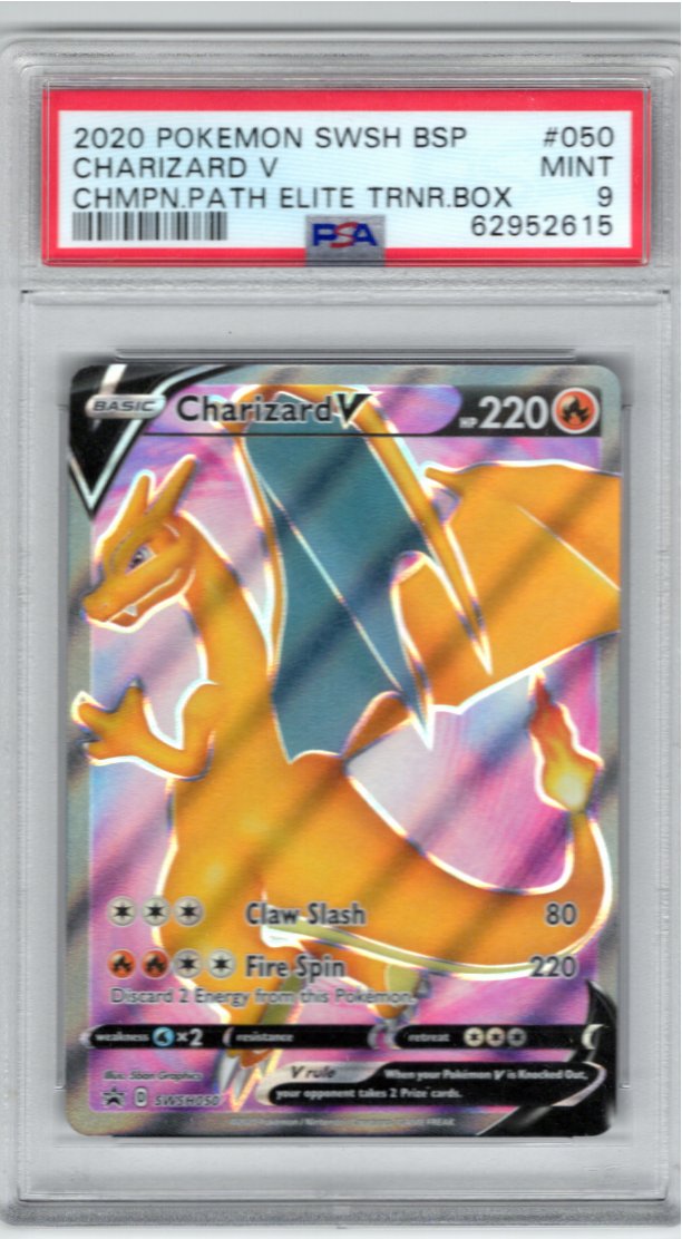 Charizard V PSA 9 - 2020 SWSH Black Star Promo #050
