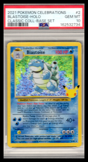 Pokémon Celebrations Classic Collection Blastoise-Holo #2 – PSA 10 GEM MT