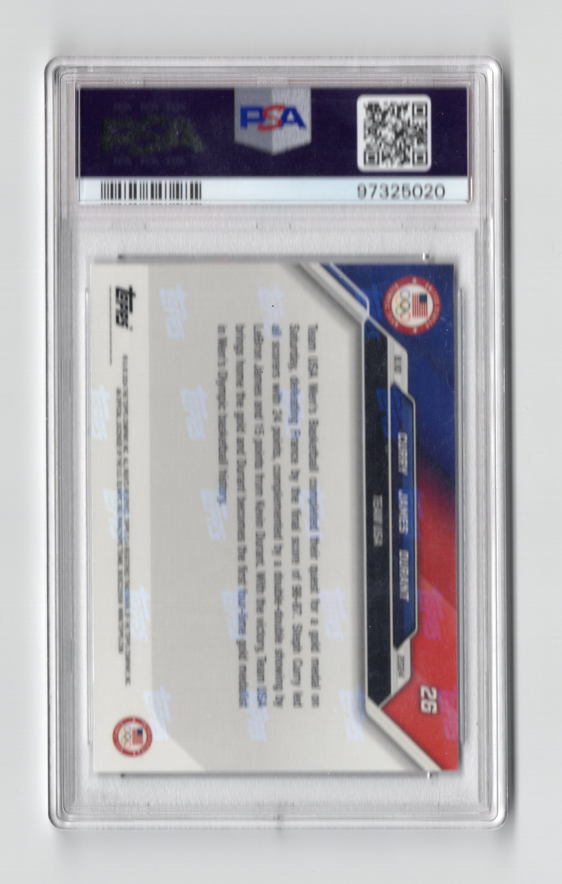 2024 Topps Now Olympics #26 Curry/James/Durant PSA 10 GEM MT - Back