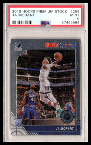 2019-20 Panini Hoops Premium Stock Ja Morant RC #259 PSA 9 MINT