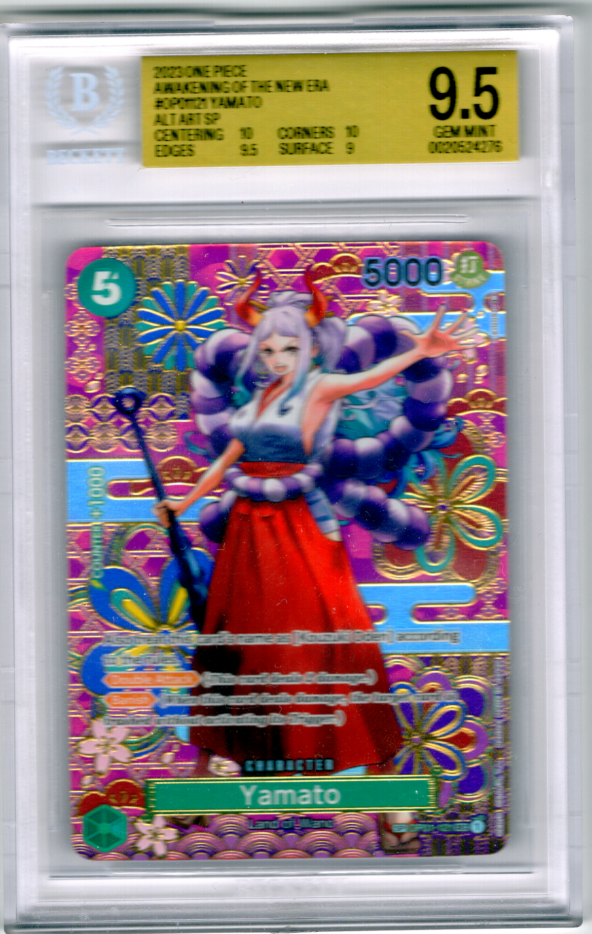 Yamato Alt Art SP OP01-121 — BGS 9.5 Gem Mint (One Piece Awakening of the New Era)