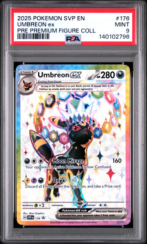 Umbreon ex #176 Pre Premium Figure Collection PSA 9 MINT – 2025 Pokémon SVP EN