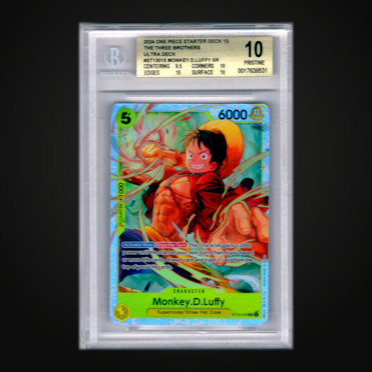 Monkey.D.Luffy SR ST13-015 — BGS 10 Pristine (One Piece Starter Deck 13: The Three Brothers Ultra Deck)