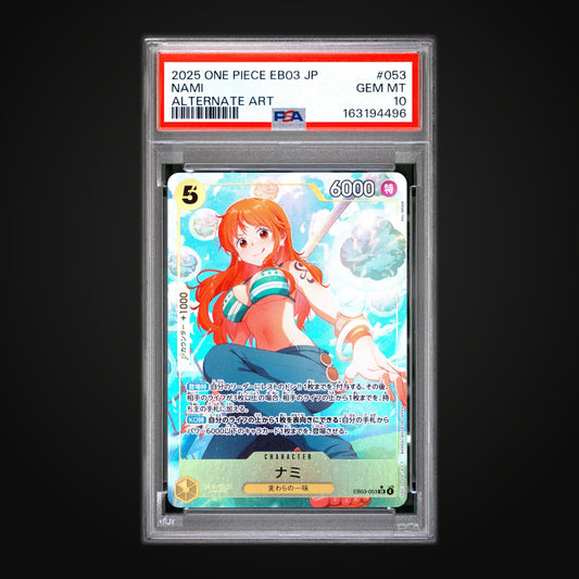 Nami Alternate Art - EB03-053 PSA 10 (One Piece Card Game)