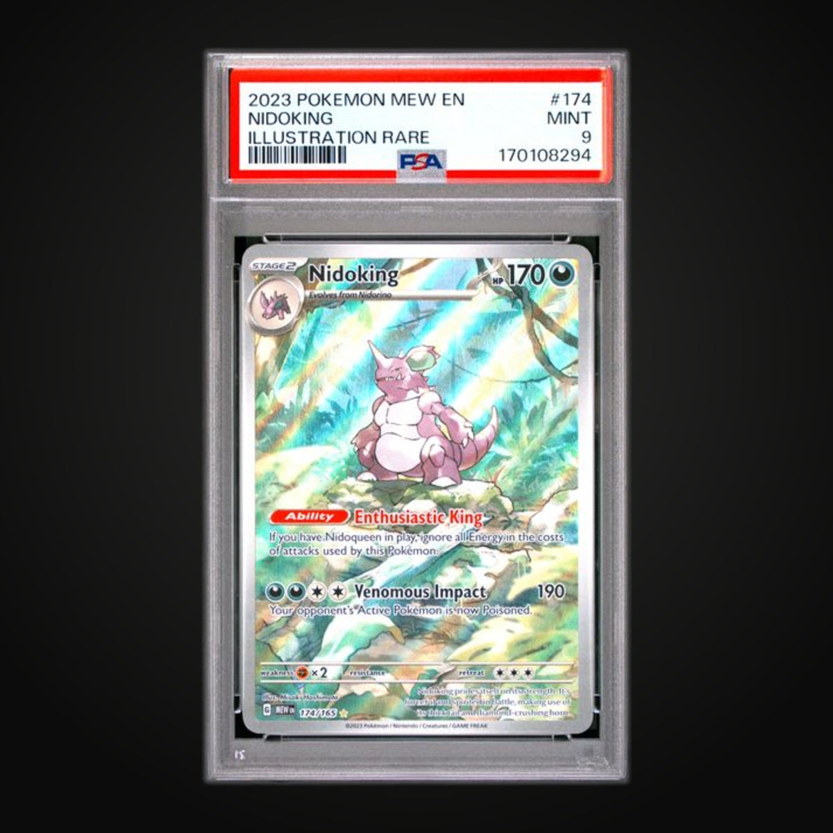 Nidoking (Illustration Rare) #174 PSA 9 - Scarlet & Violet 151