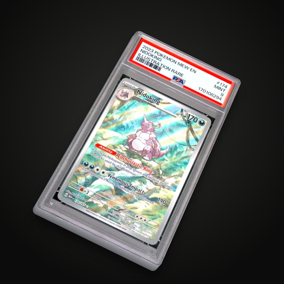 Nidoking (Illustration Rare) #174 PSA 9 - Scarlet & Violet 151
