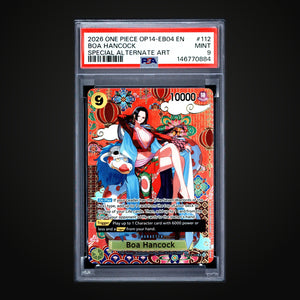 One Piece OP-14 Boa Hancock #112 Special Alternate Art PSA 9